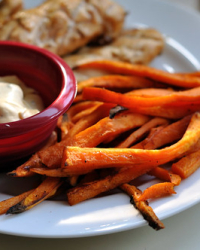 Sweet Potato Fries with Lime-Chipotle Mayo