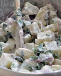 Healthy Potato Salad with Yogurt, Chard and Dill
