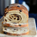 No-Knead Sourdough Cinnamon-Raisin Swirl Bread