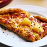 Ham and Pineapple Pizza on a Sweet Potato Crust 