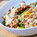 Almond-crusted Chicken Salad with Honey Mustard Dressing