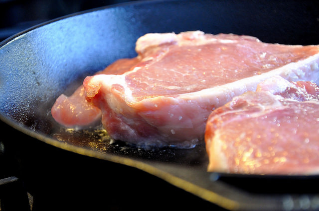 Pork Steaks in the Cast iron pan - Kohler Created